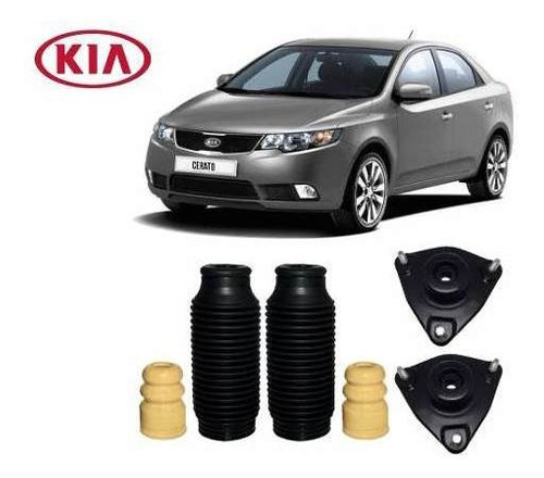 2 Kit Batente Coxim Amortecedor Dianteiro Kia Cerato 2009 2010 2011 2012