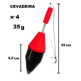 Bóia Cevadeira nº 4 / 35 g - Arremessos Longos em Pesqueiros