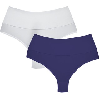 2 Calcinhas Modeladora Cós Alto Kit Lingerie Cintura Alta Envio Hoje