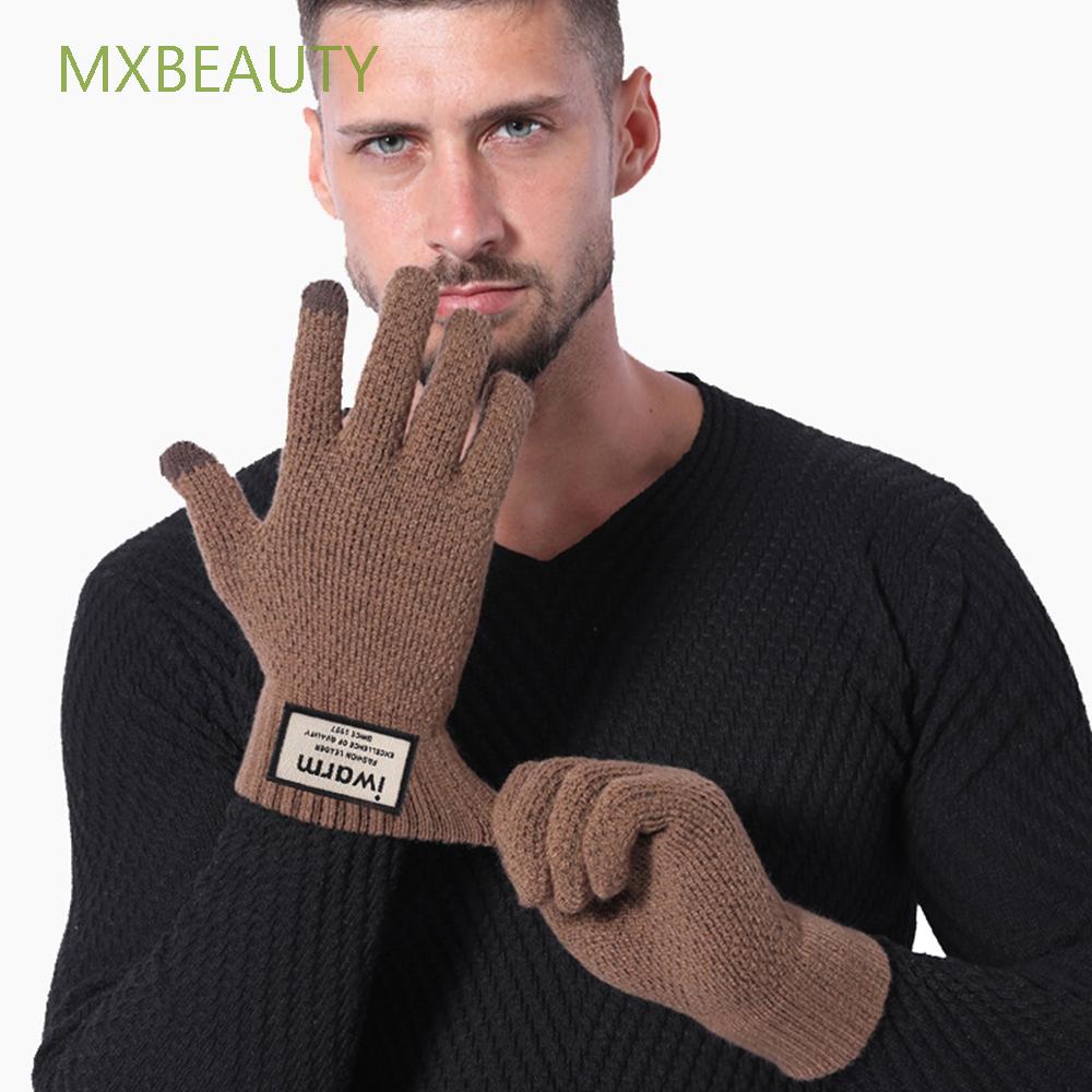 Mxbeauty Luvas Masculinas Tricotadas Quente Para Inverno À Prova De Frio / Luva Masculina Multicolorida