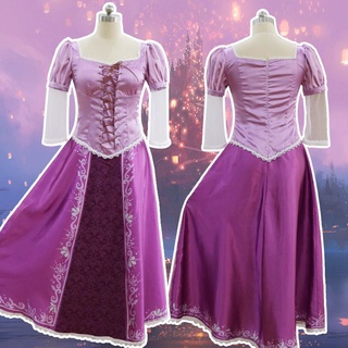 Princesa Conto De Fadas Adulto Rapunzel Vestido De Halloween Cosplay Fancy Costume