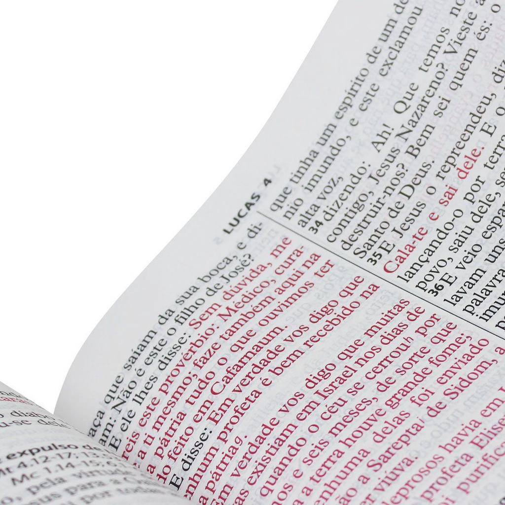 Detalhes do Bíblia Sagrada RC Letra Gigante com as Palavras de Jesus em Vermelho e índice - Vinho