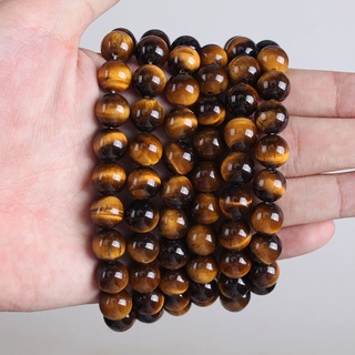 Fio Olho de Tigre Pedra Natural 8 mm Aprox. 46 Conta c/ NF