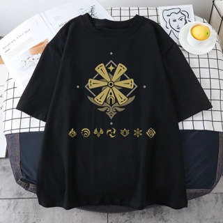 Camiseta Basica Camisa Genshin Impact Mondstadt Simbolo Anime Japanese Unissex em Oferta na Shopee
