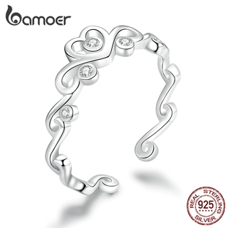 Coroa Bamoer Ring De Dedo Ajustável Prata 925
