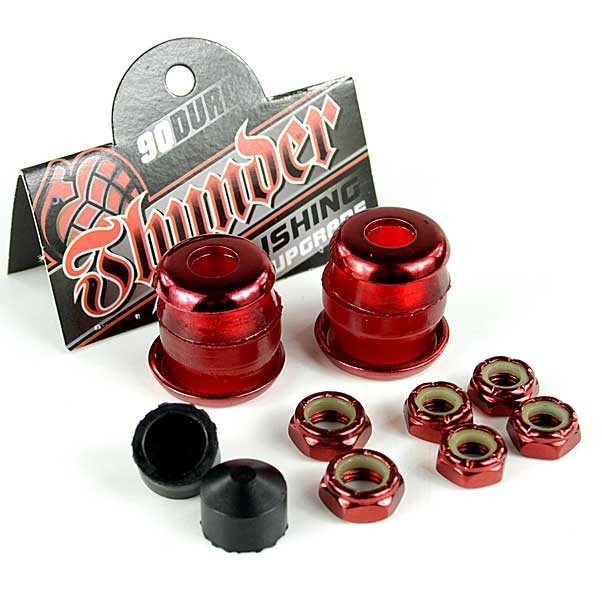 Amortecedores Thunder + Kit Reparo Truck 90a Skate Street Vermelho Importado