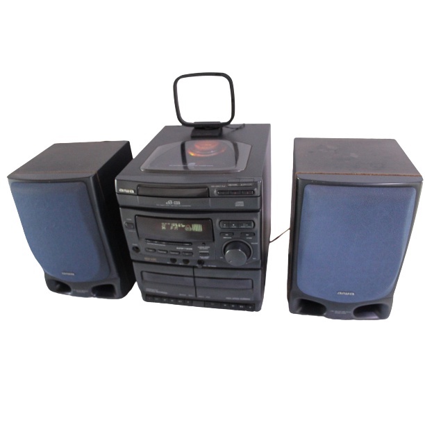 Caixa de som Mini System Aiwa Stereo NSXV20 Karaoke Shopee Brasil