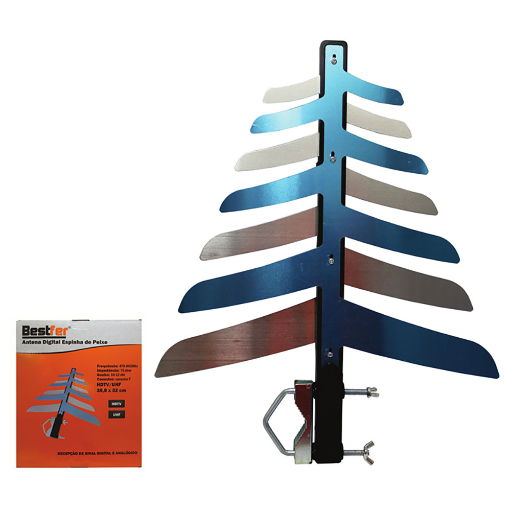 Antena Digital Externa Espinha de Peixe Bestfer