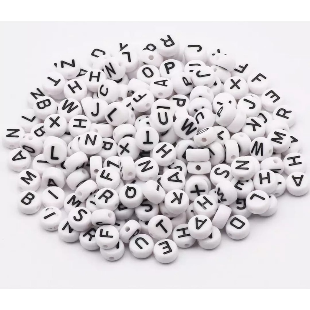 Miçanga Infantil Alfabeto- Letras 7mm- Aprox. 740pçs
