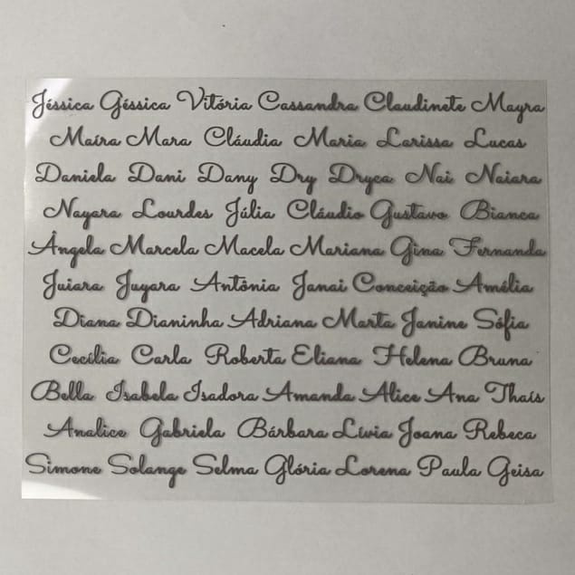 Vinil Adesivo 20/30/40/70 nomes para chaveiros de resina Personalizado