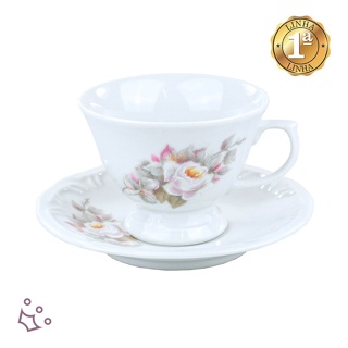 Jogo 6 Xicaras De Cha C/ Pires Porcelana 1a Schmidt Eterna em Oferta na Shopee