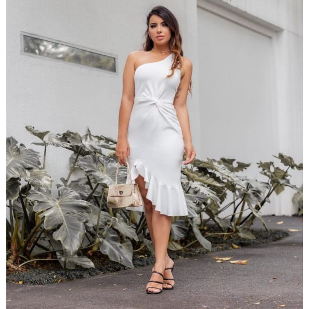 moda evangelica vestido branco