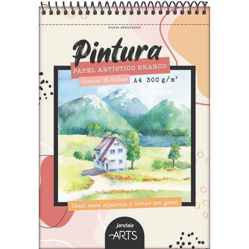 Caderno de Pintura A4 Branco 300g 30 Folhas – Jandaia Arts | Shopee Brasil