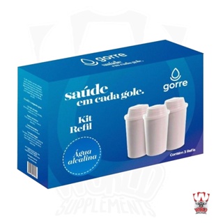 Kit Refil Do Filtro  Jarra Gorre e Akmos  Com 3 Unidades Com Cerâmica Alcalina em Oferta na Shopee