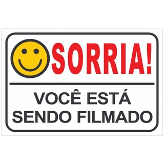 Placa Sorria Você Está Sendo Filmado Tam 15x10