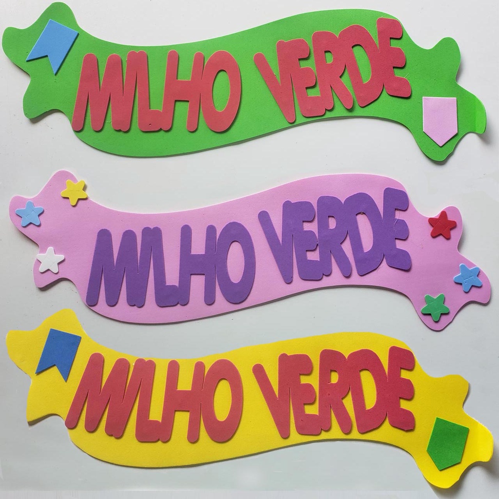 Faixa EVA Milho Verde Painel Decoração Festa Junina
