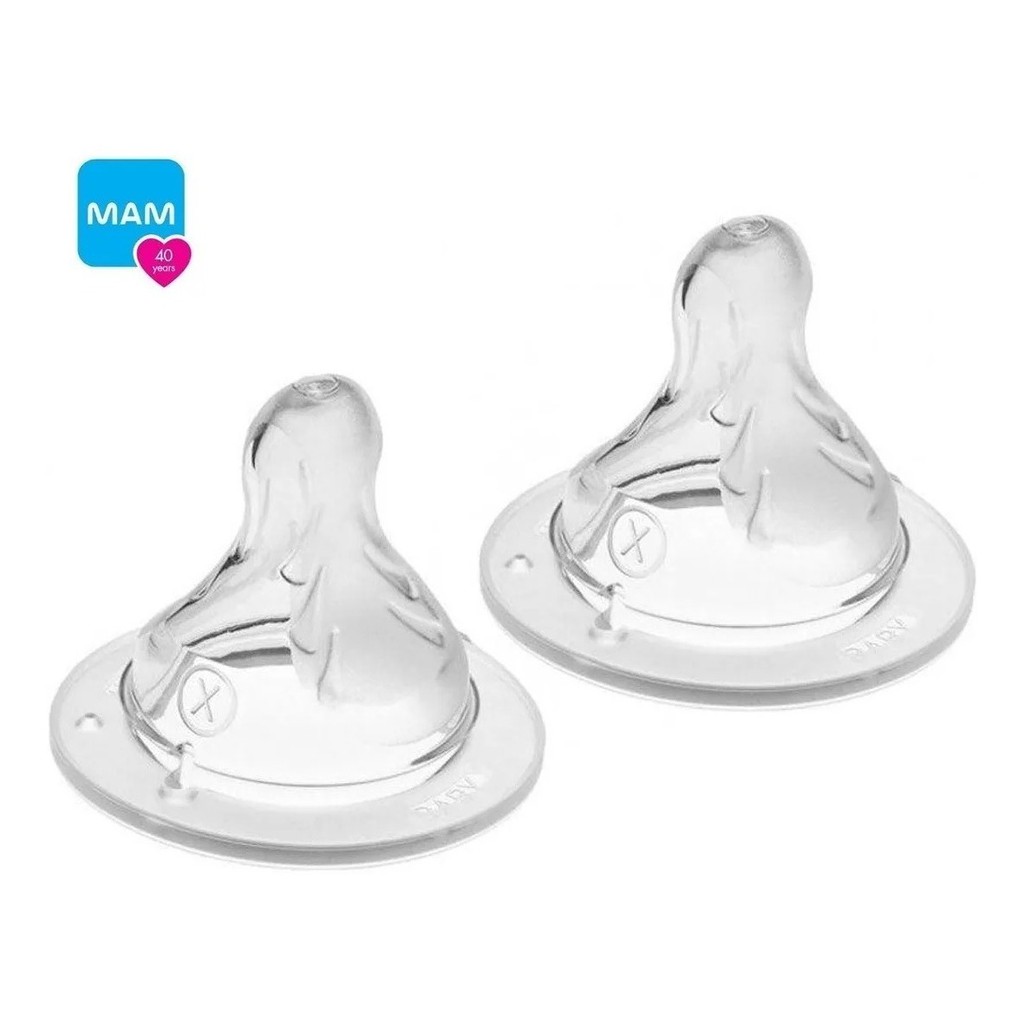 Bico Mamadeira X MAM 6+m - FLUXO SUPER RAPIDO c/2 uni em Oferta na Shopee