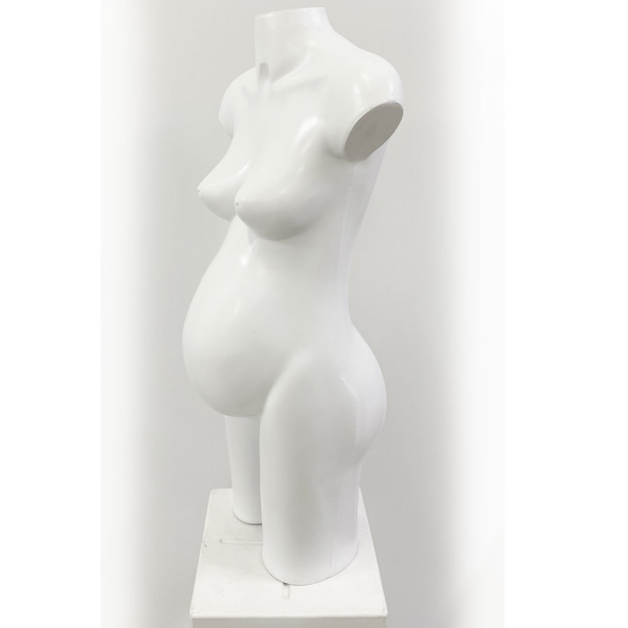 Manequim Busto Gestante em Plástico, Expositor Roupa Gestante