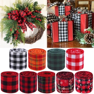Acessórios De Natal , 1Roll Fita Xadrez Decoração De Linho , Produtos De Cânhamo DIY Xmas Gift ,