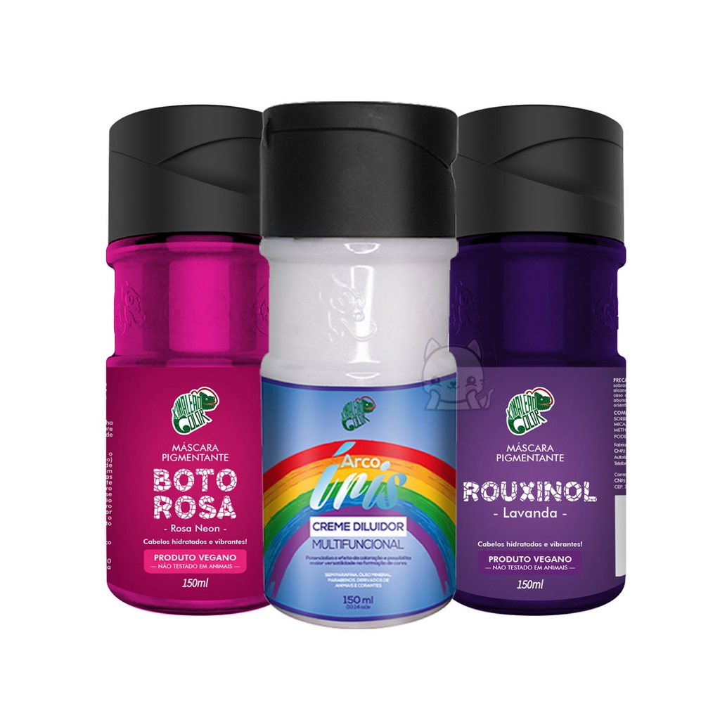 Kit Boto Rosa + Rouxinol +  Diluidor 150ml - Kamaleão Color