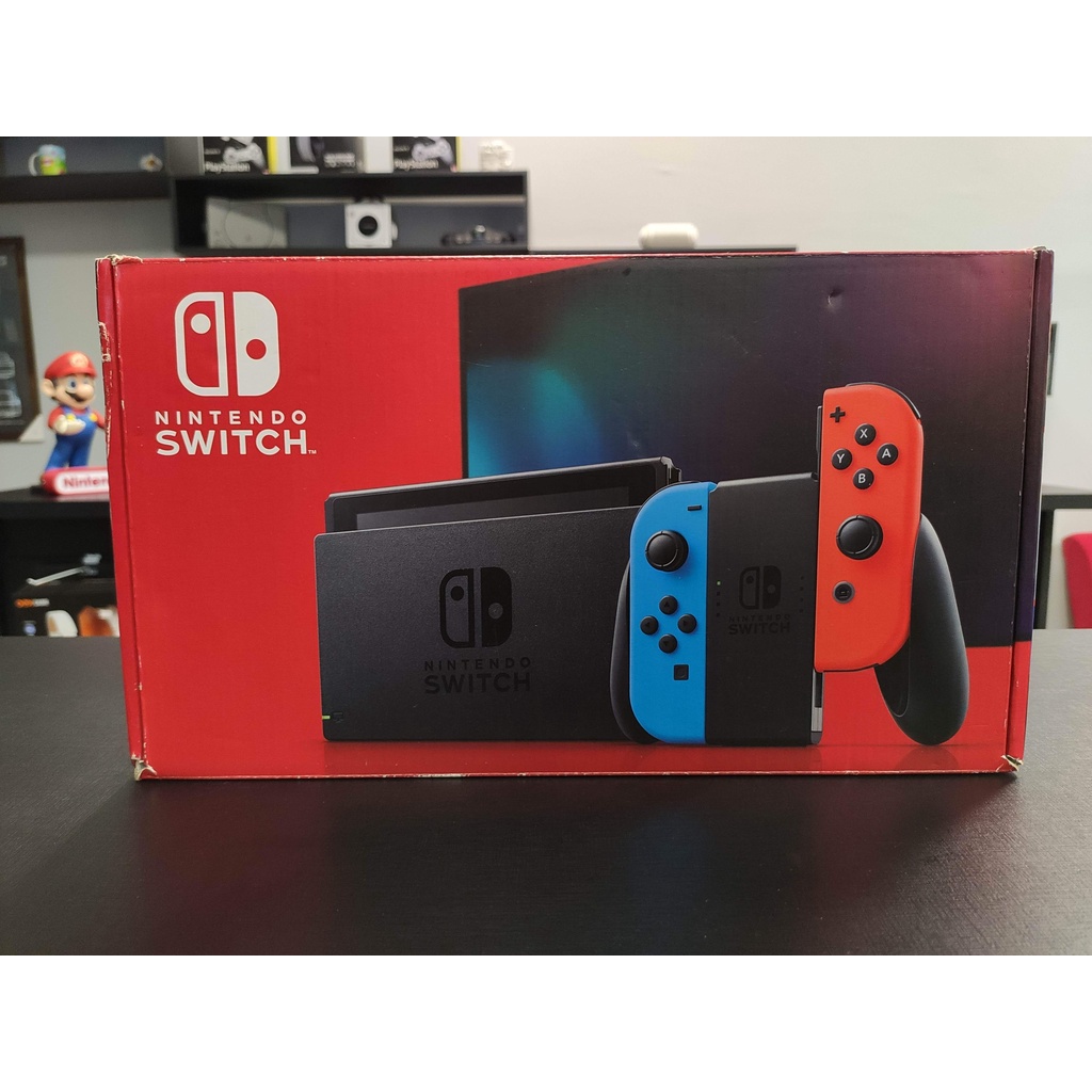 Nintendo Switch Desbloqueado 64gb Completo Na Caixa + Jogos
