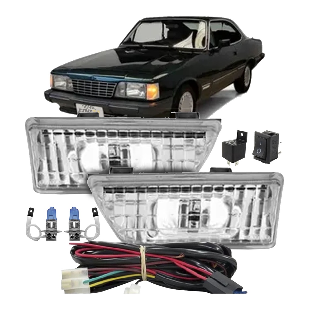 Farol Milha Opala 1988 1989 1990 1991 1992 Lente De Vidro Adaptação