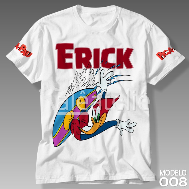 Camiseta Pica Pau Série Geek Infantil Adulto Unissex Personalizada