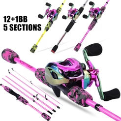 Vara de pesca com carretilha Sougayilang 1.8M 12+1bb 7.2:1 Max Drag 10kg