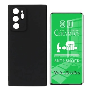 Capa Aveludada Para Samsung Galaxy Note 20 Ultra + Pelicula Ceramica em Oferta na Shopee