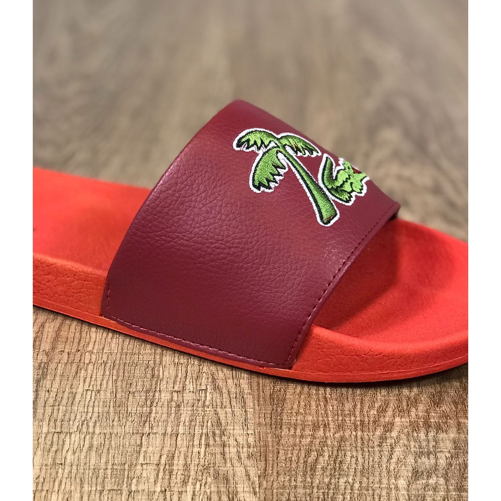 chinelo lacoste masculina de rosto slide laranja | Shopee Brasil