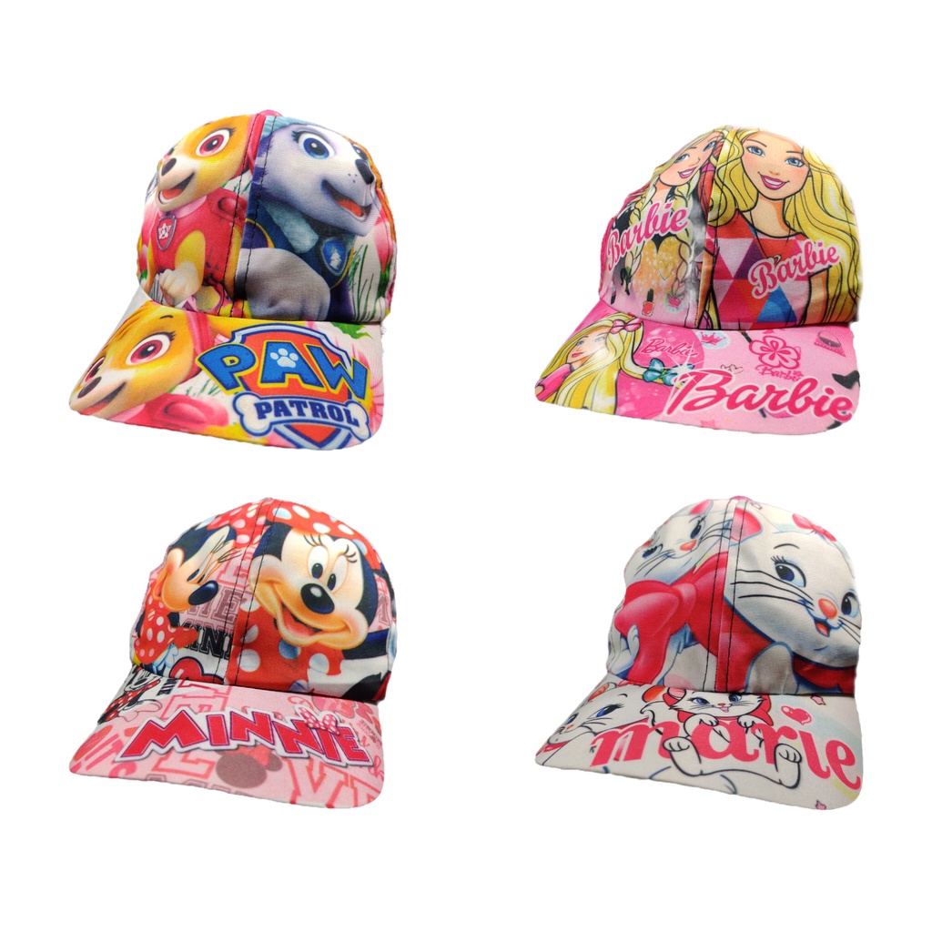 Boné Infantil Menina Personagens-patrulha Canina-barbie-minnie-marie-frozen-princesas-unicórnio-lol.