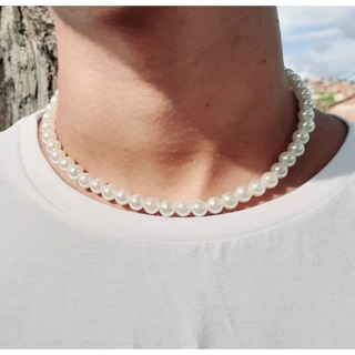 Colar Choker Pérolas Unissex Feminino Masculino .