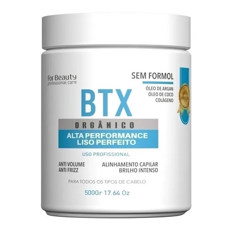Btx Organico Capilar For Beauty 500gr em Oferta na Shopee