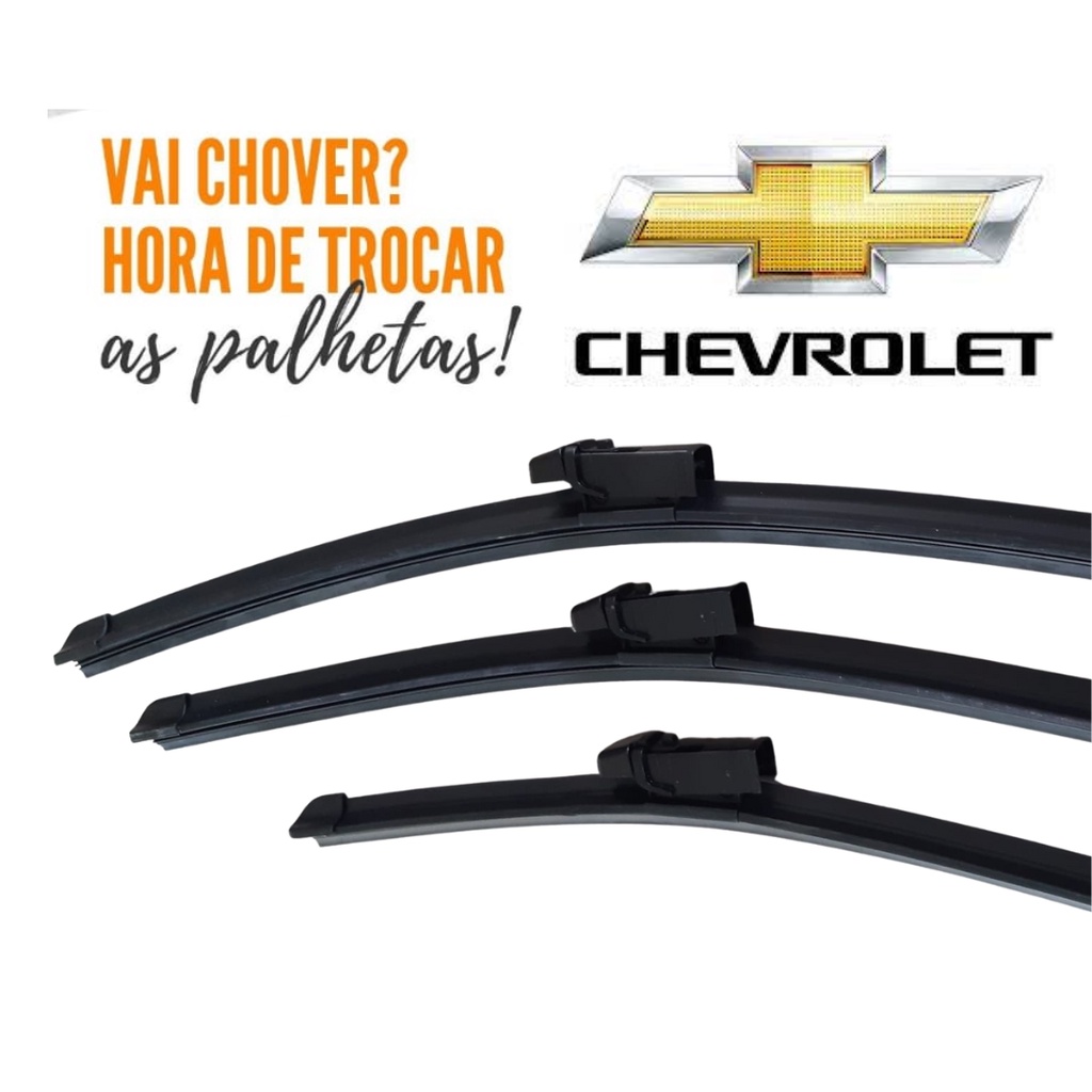 Kit Palheta Limpador De Parabrisa Dianteiro + Traseiro Chevrolet Onix 2012 a 2017 PROMOÇÃO SHOPEE