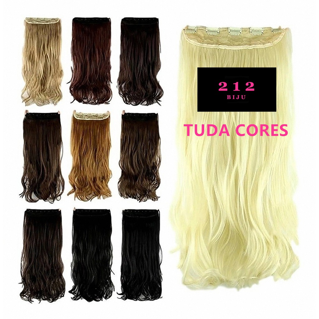 Aplique Fibra Organico Tic Tac Alongamento Extensão Cabelo 60cm 130g Chapinha Tuda Cores