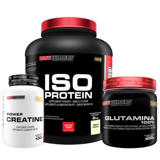 KIT Iso Protein 2Kg, Power Creatina 100g, Glutamina 100% 300g - Bodybuilders