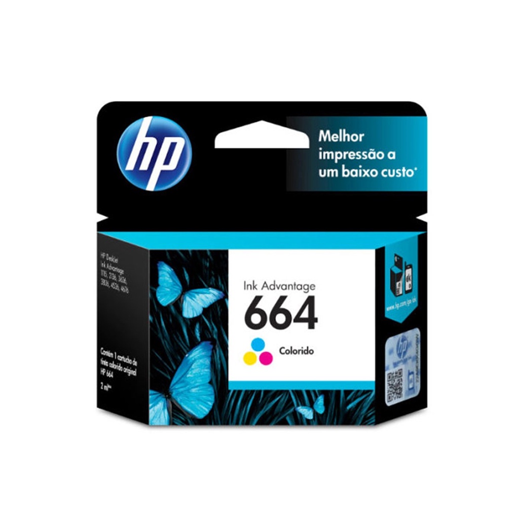 Cartucho HP 664 Color Original  HP664 COLOR Envio imediato! HP DeskJet Ink Advantage 1115 2136 3636 3836 4536 4676 em Oferta na Shopee