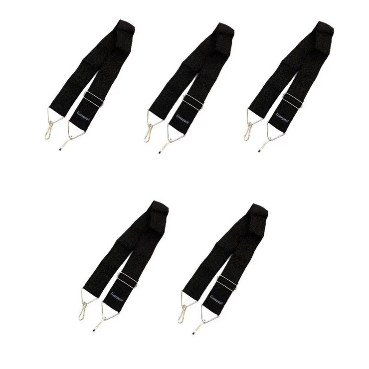 kit 5 Talabarte Correia Para Caixa Tarol bumbo surdo universal 2 Ganchos Liverpool