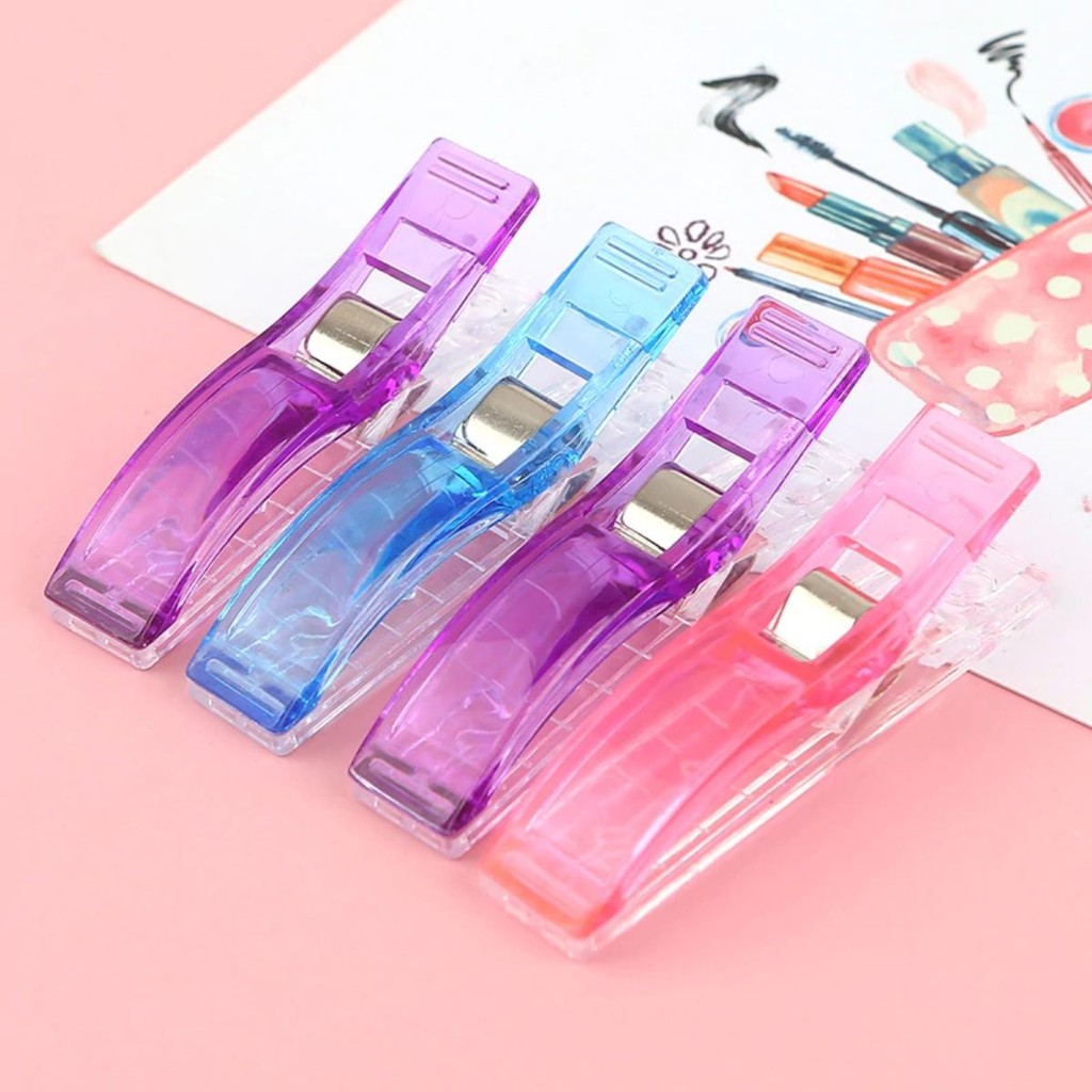 10 Clips, Pregador Ou Grampo Para Costura Quilting/Patchwork/Scrapbook Grande- Colorido em Oferta na Shopee
