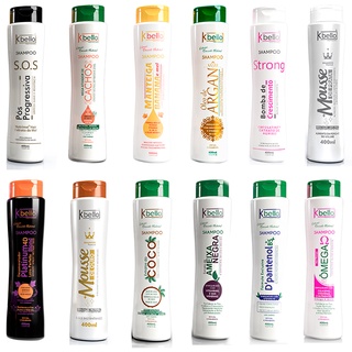 Shampoo Capilar Hidratante Crescimento Kbello 400ml Profissional Diversas Fragâncias