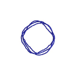 Guia Fio de Conta Colar Azul Escuro Leitoso
