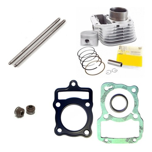 Kit Cilindro Titan 125 2000 Até 2001 Varetas Retentor Juntas