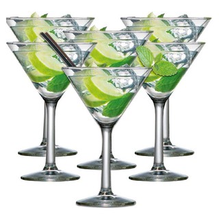 Jogo de Taças de Vidro Martini para Drink 225ml 6Pcs - Ruvolo em Oferta na Shopee