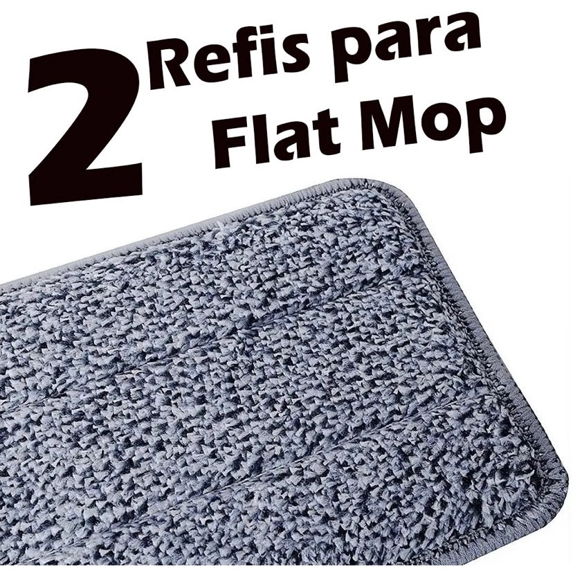 Refil Flat Mop Kit 2 Unidades Esfregão Vassoura Mágica