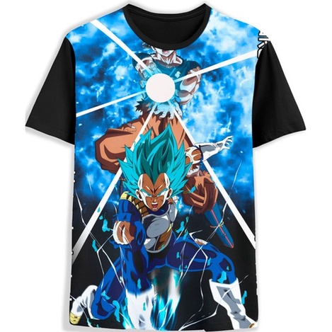 Camisa Camiseta Full 3d Serie Goku Blue Dragon Ball Super | Shopee Brasil
