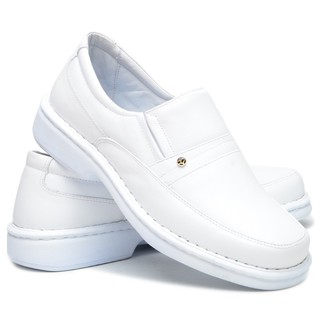 Sapato Branco Masculino Casual Para Profissional Hospitalar Anti-Derrapante