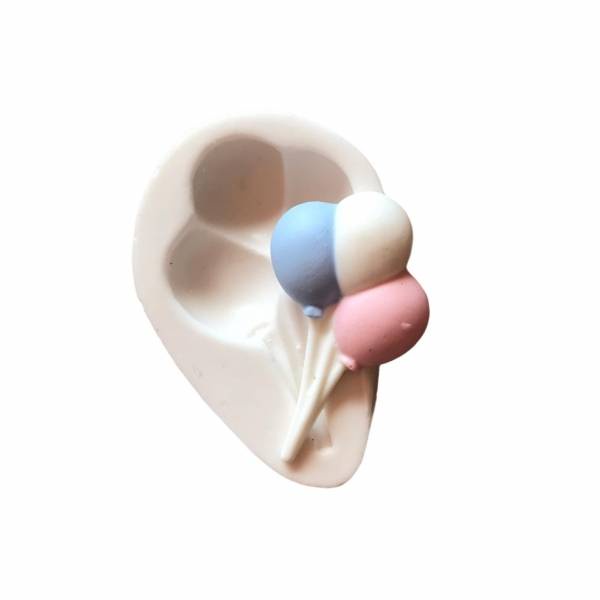 Molde de Silicone para Biscuit Artesanato e Confeitaria Trio De Balões 622