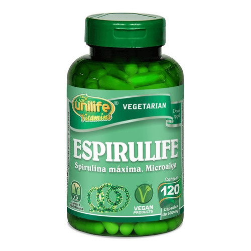 Espirulina Pura 120 Cápsulas - Unilife