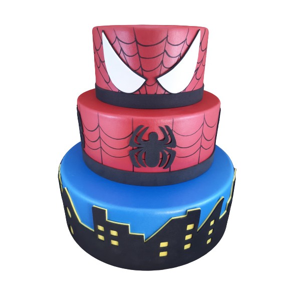 Bolo Fake Homen Aranha Decorado Em Eva Sem Emenda
