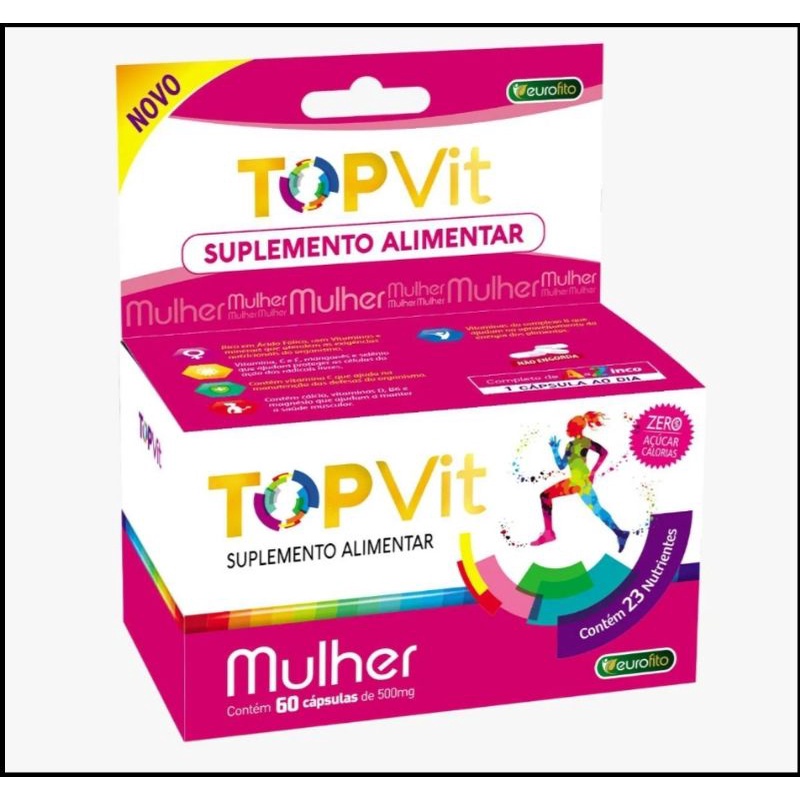Polivitaminico Top Vit Mulher C/60 Cápsulas | Shopee Brasil